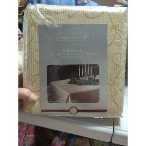 Vintage Home Trends Fabric Majestic Holiday Tablecloth Cotton 60”x 84” Oblong